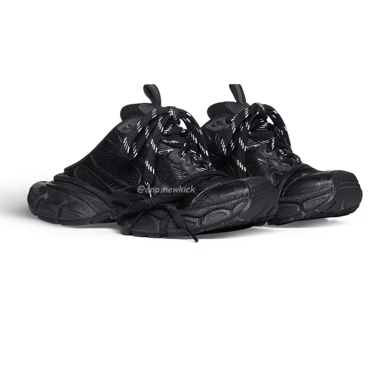 Balenciaga 3xl Mule Monocolor Mesh Rub Black White Eggshell Grey Red Bal Worn Out (8) - www.newkick.vip